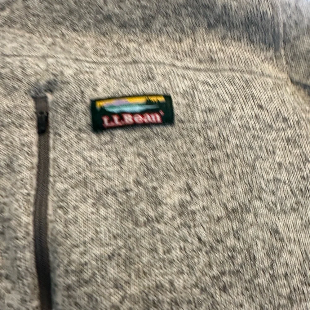 L.L. Bean Men’s Heathered Gray Zip-Up‎ Jacket L EUC